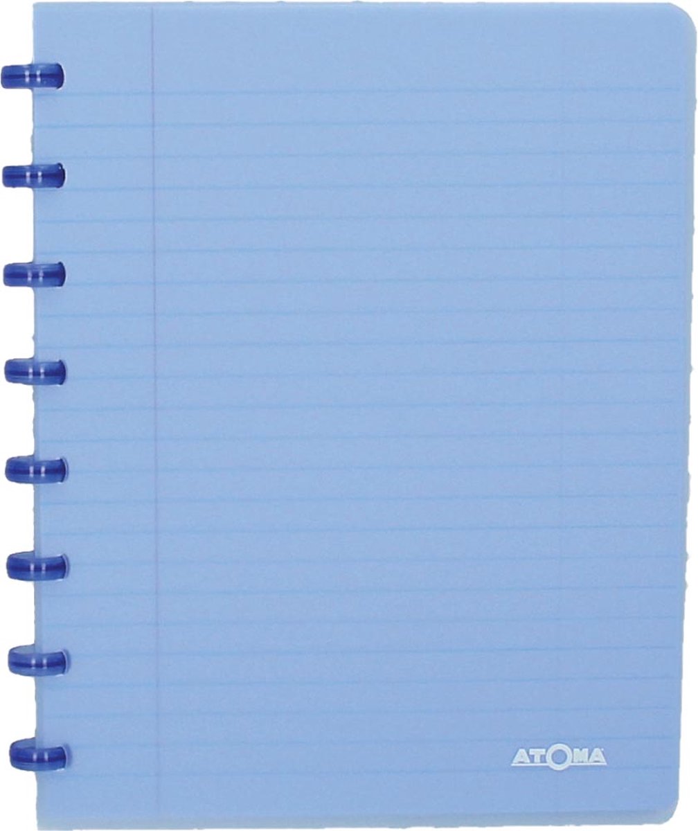 Carnet tendance Atoma, ft a5, 144 pages, ligné, bleu transparent 1 pièce