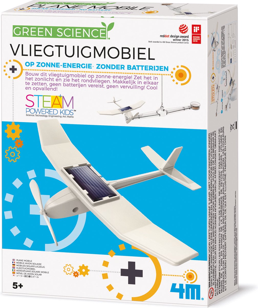 Kit de construction Kidzlabs 4m - avion solaire mobile