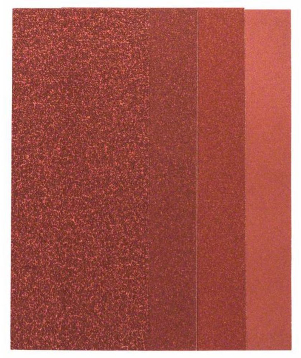 Jeu de 25 feuilles abrasives Bosch pour ponceuses orbitales non perforées 93 x 230 mm - grain 60 ; 80 ; 120 ; 240