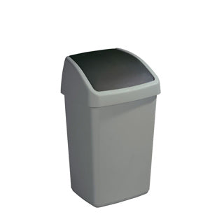 Poubelle Sunware Delta avec couvercle basculant 25l gris