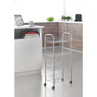 Metaltex chariot de rangement ascona gris