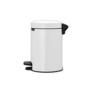 Brabantia poubelle à pédale newicon 3 litres blanc avec poubelle intérieure en plastique