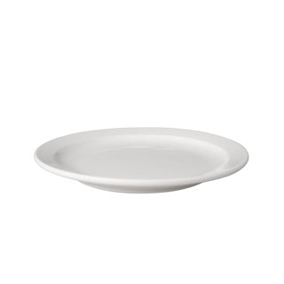 Assiette 21 cm porcelaine boeuf blanc | 6 pièces