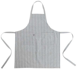 Tablier lin plus rayure gris