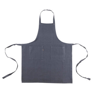 Tablier en lin plus gris indi 75 x 90 cm | 2 pièces