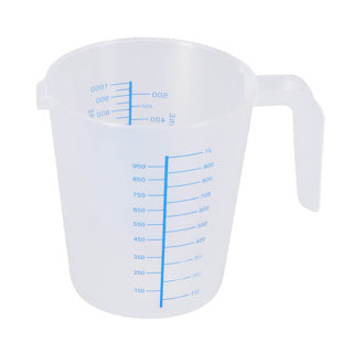 Gobelet doseur 1l plastique 3assortis | 3 pièces