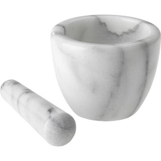 Mortier Westmark avec pilon en marbre, haut, diamètre intérieur : env. 7,5 cm, gourmet, blanc gris, 69592260