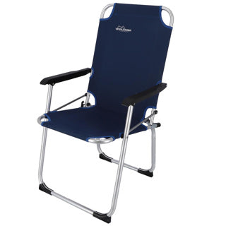Chaise de camping Redcliffs avec accoudoir bleu foncé 67 x 53 x 90 cm
