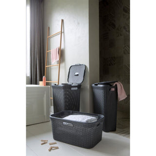 Panier à linge style Curver 45 l anthracite