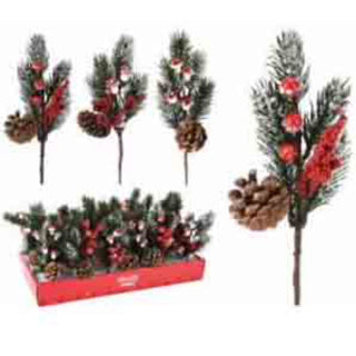 Bouchon de Noël 22 cm 3 modèles assortis | 4 pièces