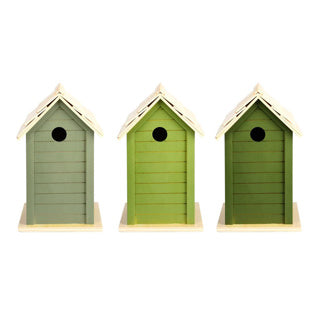 Nichoir design Esschert nuances de vert assorties