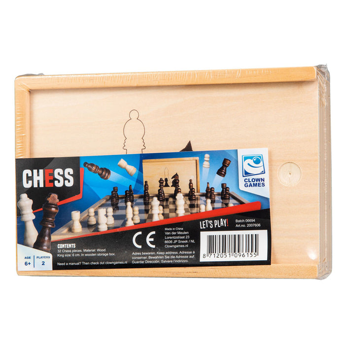 Pièces d'échecs de jeux de clown en bois, 32 pcs.