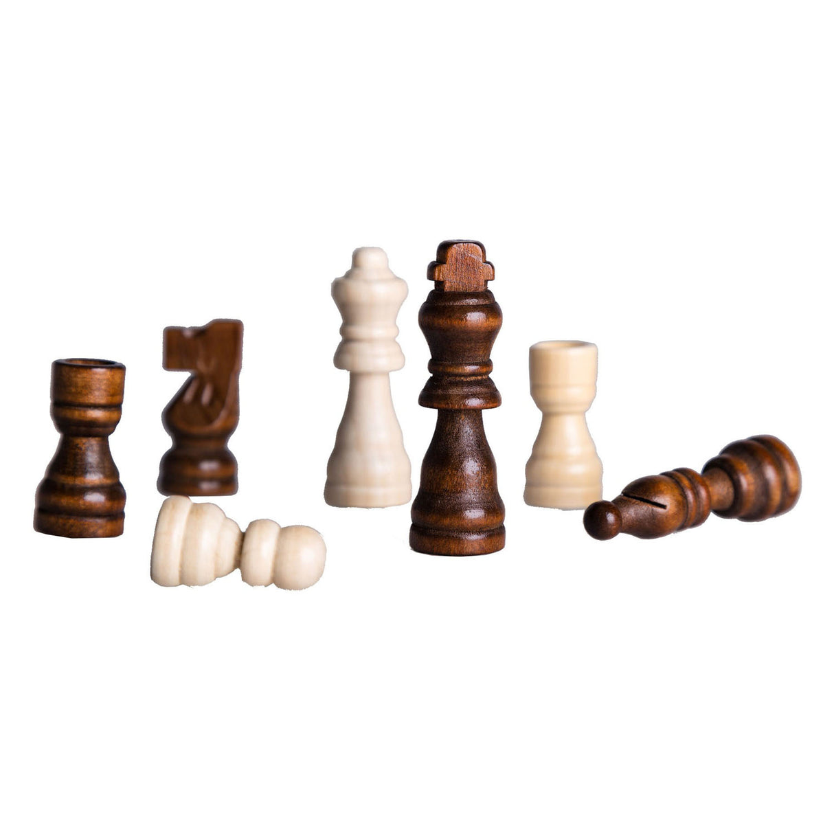 Pièces d'échecs de jeux de clown en bois, 32 pcs.