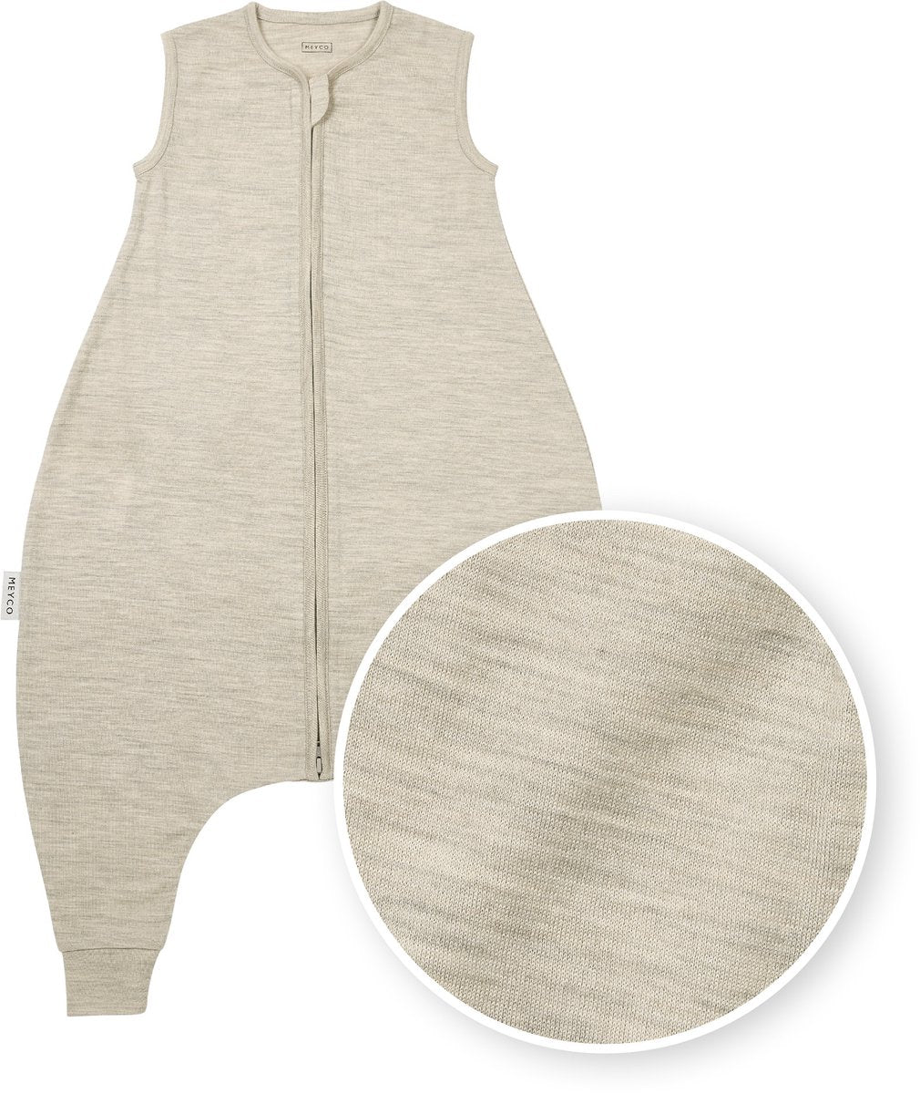 Meyco baby studio collection pull-over en mérinos à manches fixes - laine mérinos - mélange sable - 104 cm - 0,5 tog