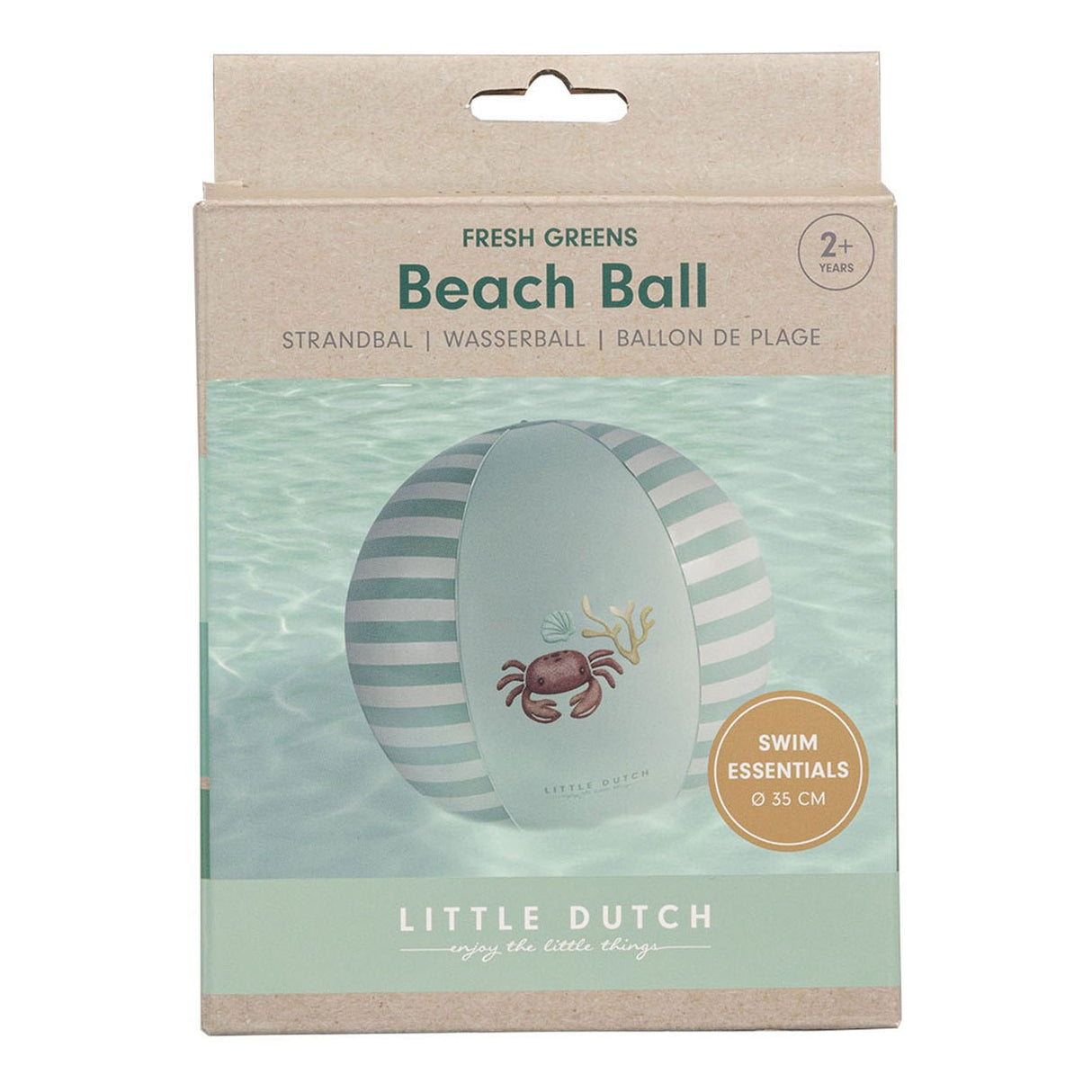 Ballon de plage Little Dutch Fresh Greens, 35 cm
