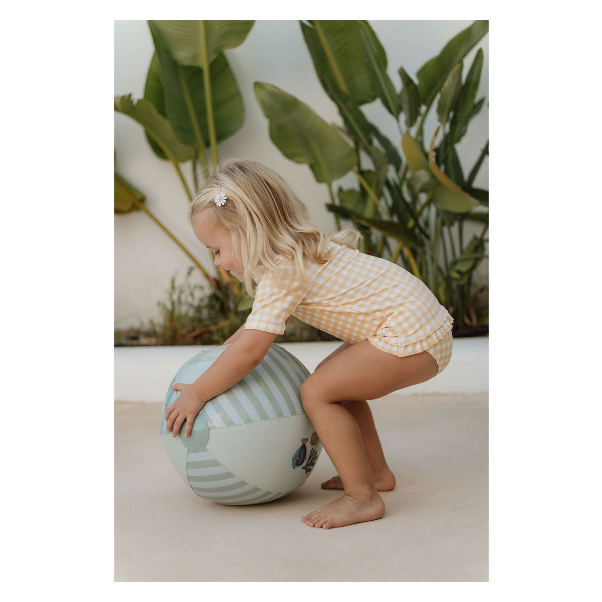 Ballon de plage Little Dutch Fresh Greens, 35 cm