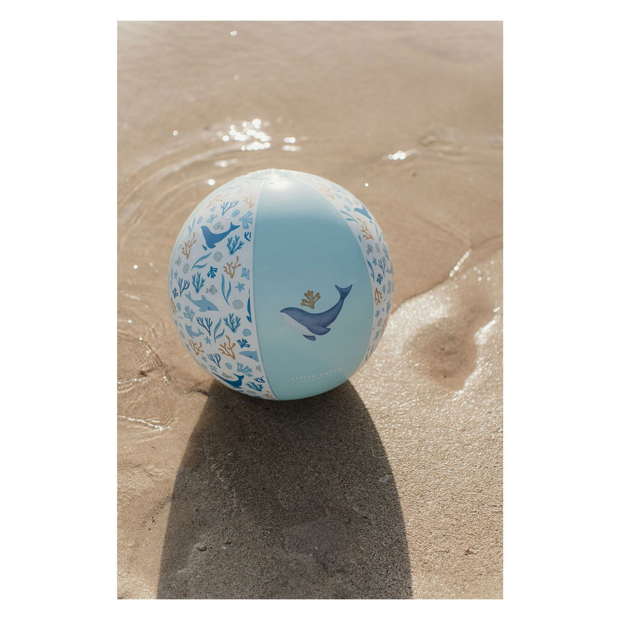Ballon de plage Little Dutch Ocean Dreams bleu, 35 cm