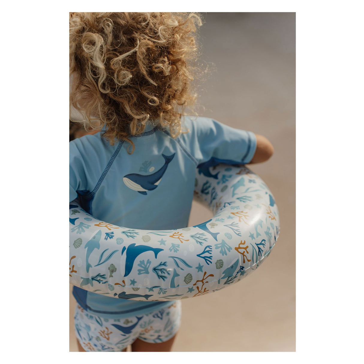 Bouée de natation Little Dutch Ocean Dreams bleue, 50 cm
