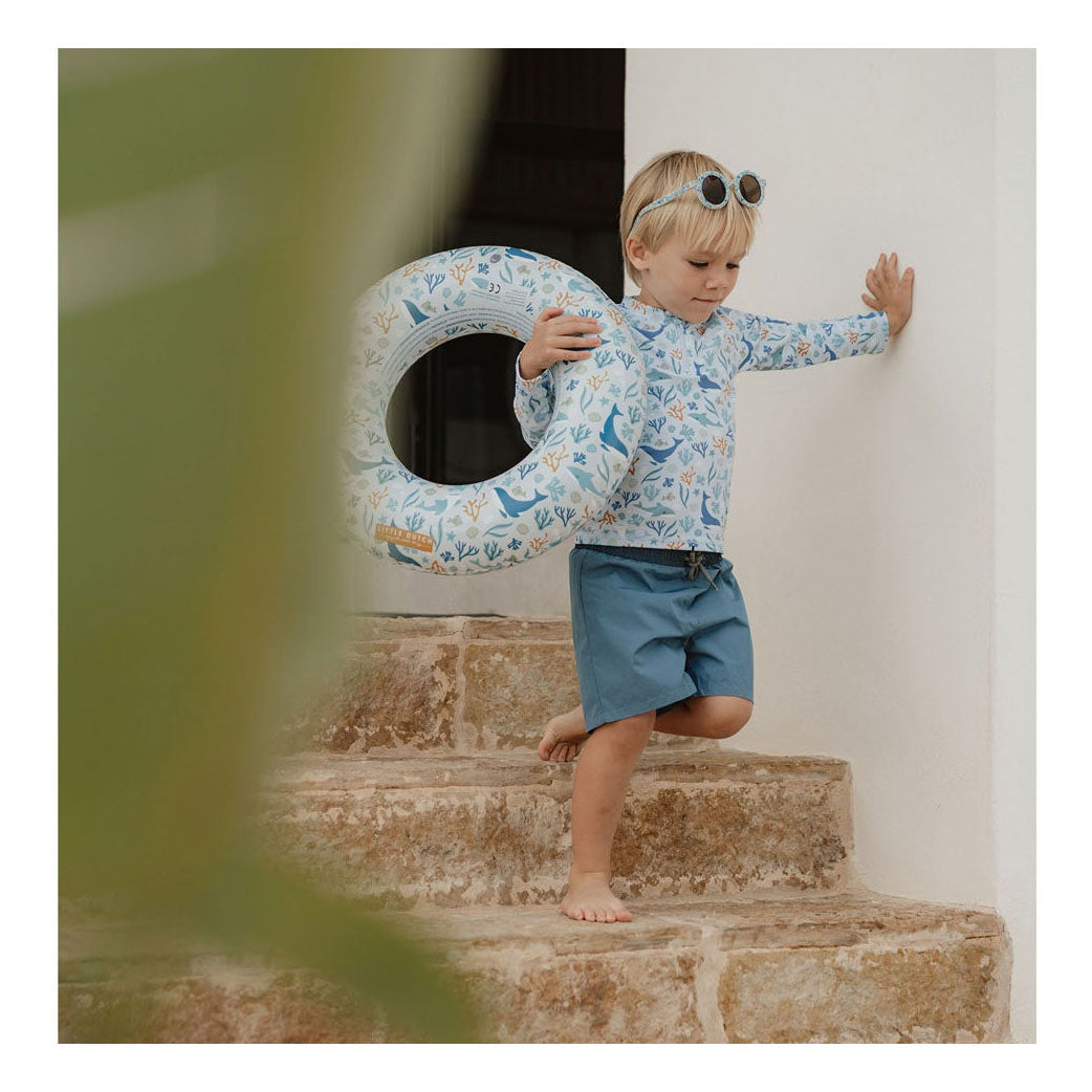 Bouée de natation Little Dutch Ocean Dreams bleue, 50 cm