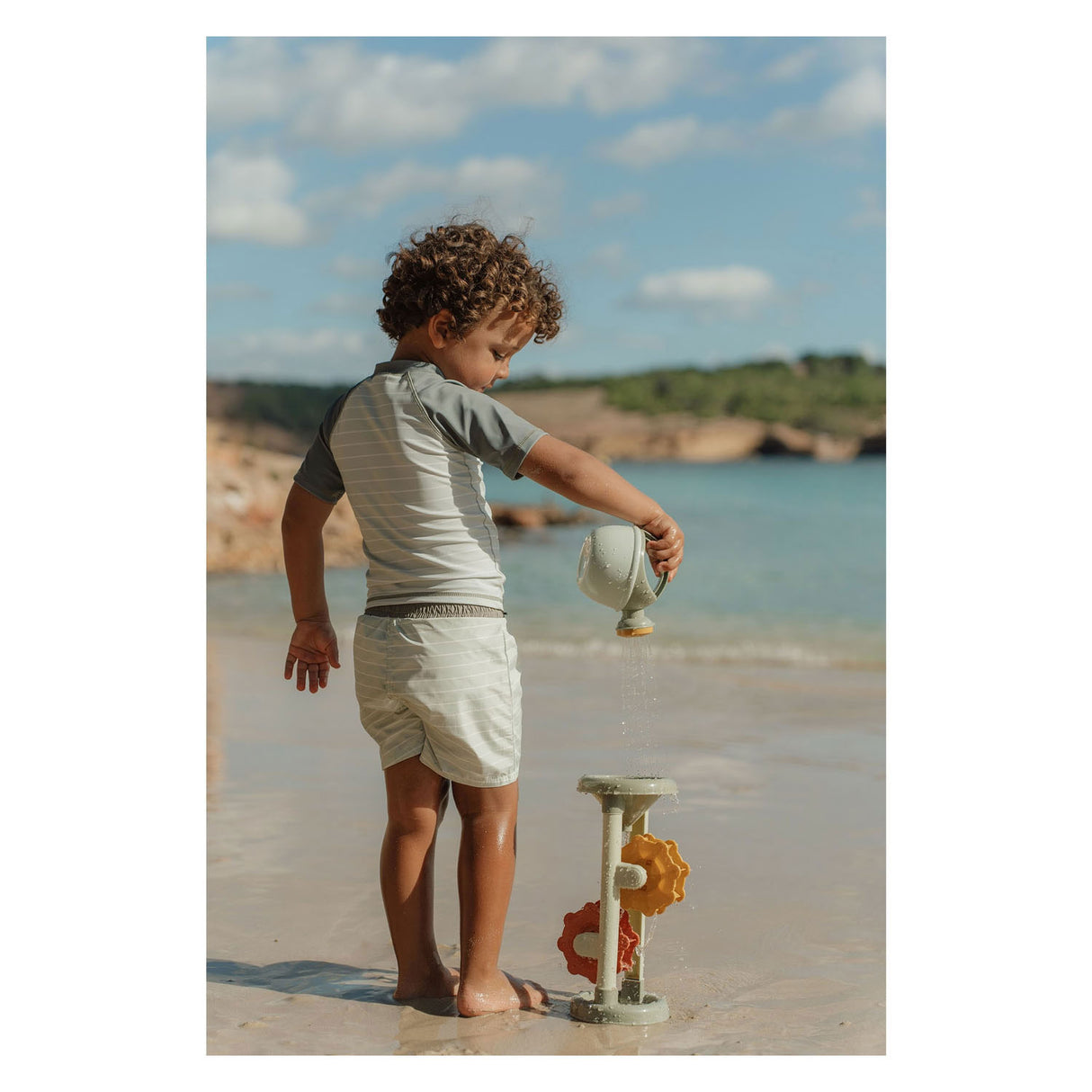 Petit moulin à eau et sable hollandais, légumes verts frais