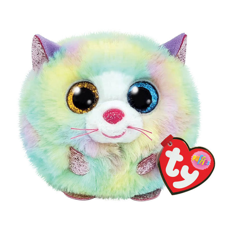 Ty bonnet ty teeny puffies chat chiné, 10cm