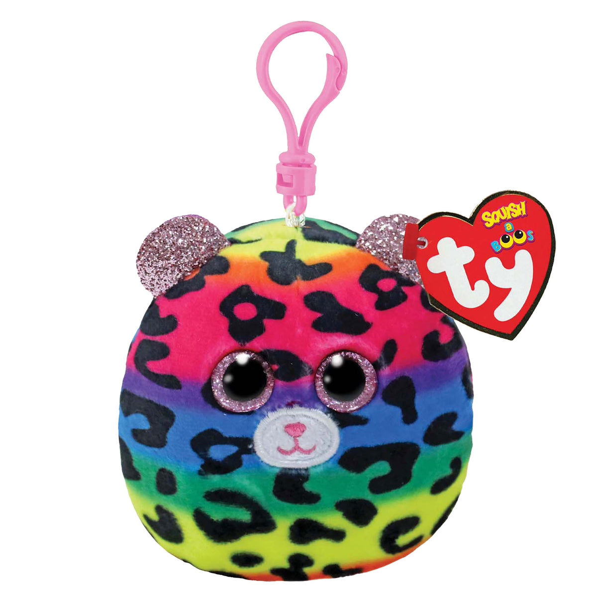 Ty Beanie Ty Squish a Boo Clips Dotty Léopard, 8 cm