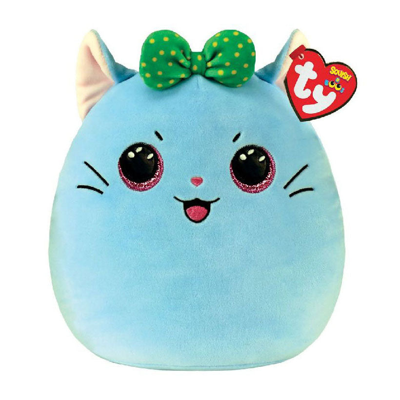 Ty Beanie Ty Squish a Boo Kirra Chat Bleu, 20 cm