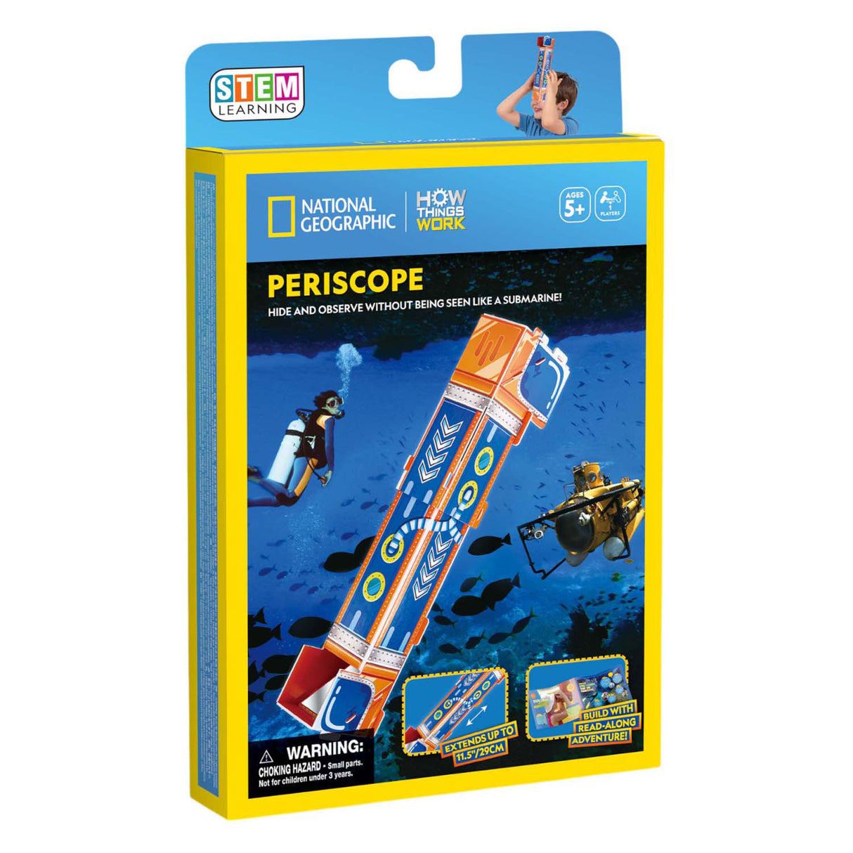 Périscope à tige géographique nationale de puzzle 3D amusant cubique