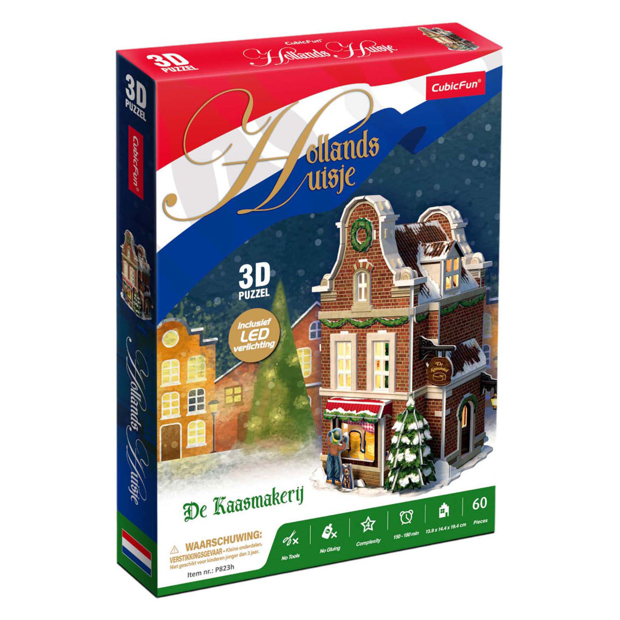 Fromagerie cubique amusante en 3D avec éclairage LED