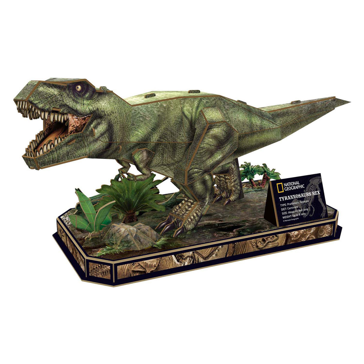 Puzzle 3D amusant et cubique, National Geographic, T-Rex
