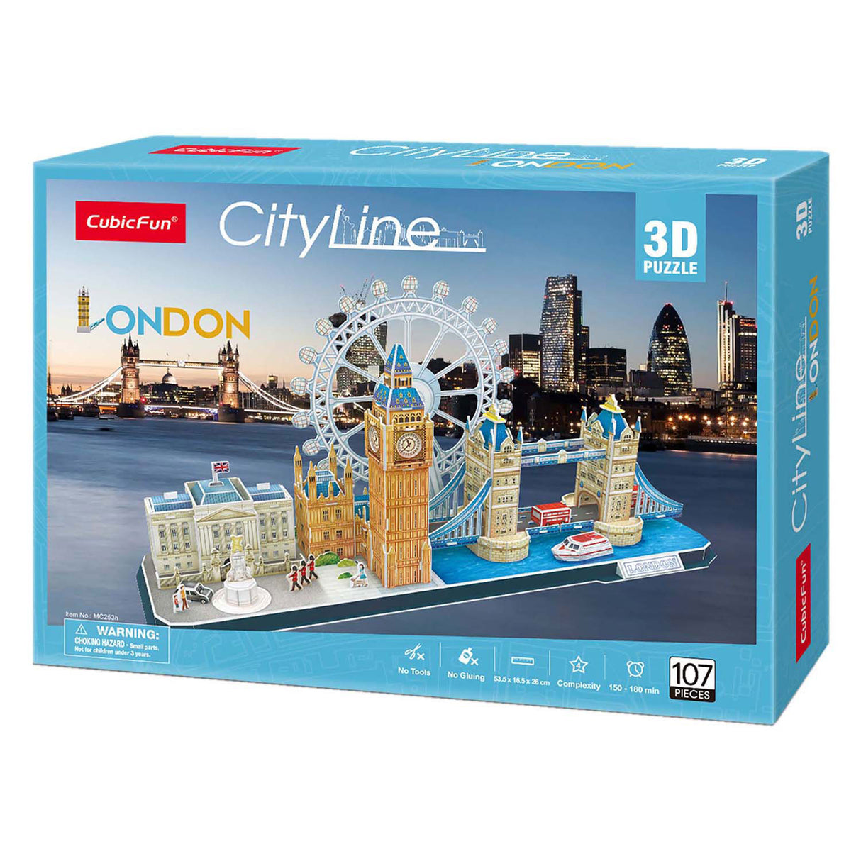 Puzzle 3D amusant cubique City Line Londres