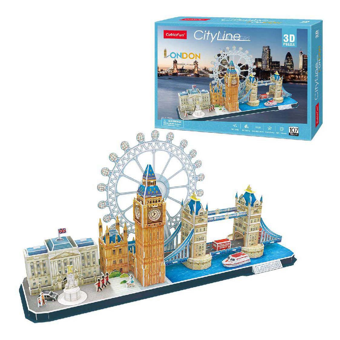 Puzzle 3D amusant cubique City Line Londres