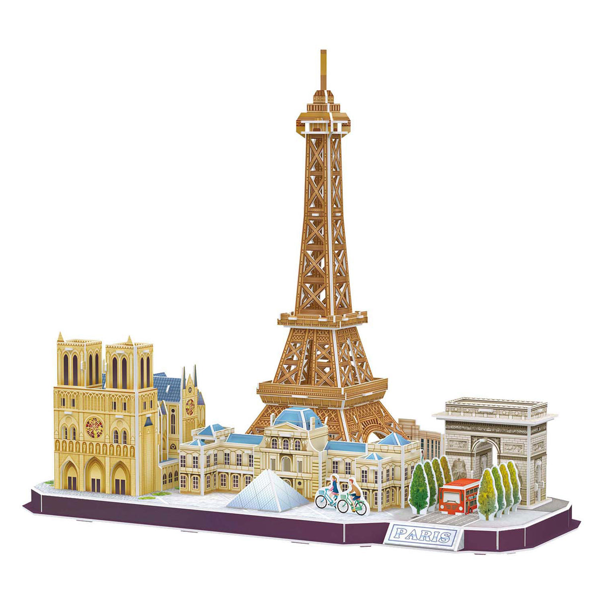 Puzzle 3D amusant et cubique, ligne de ville, paris