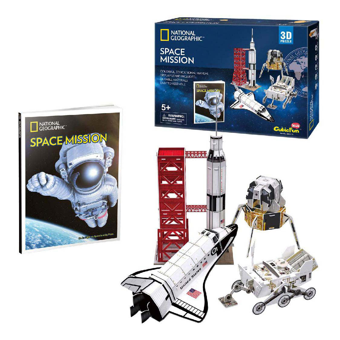 Puzzle 3D amusant et cubique, mission spatiale nationale géographique