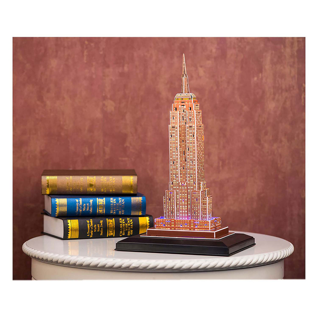 Puzzle 3D amusant cubique Empire State Building avec éclairage LED
