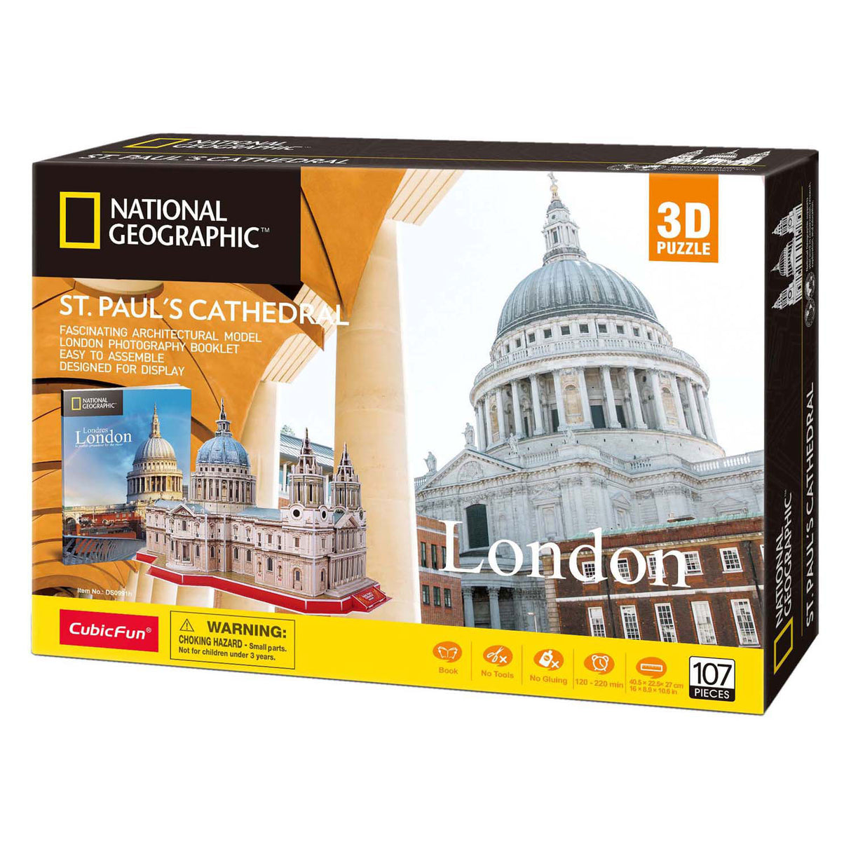 Puzzle 3D amusant et cubique, National Geographic St. Cathédrale Saint-Paul