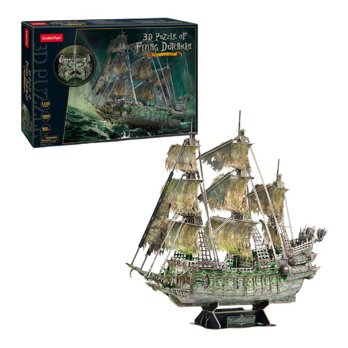 Puzzle 3D cubique amusant volant Dutchman LED.