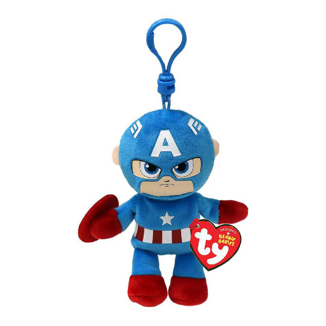 Porte-clés Ty Beanie Boo - Marvel Captain America