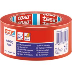 Série Tesa flex - Ruban d'avertissement en PVC - 33 m x 50 mm - rouge