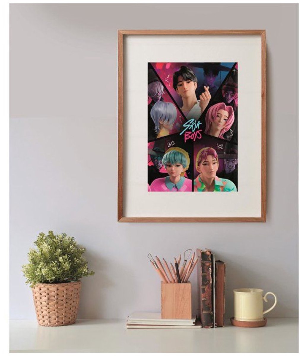 Clementoni k-pop chasseurs de démons puzzle 500 pièces de compact - puzzle kpop huntrix - cadeau de passe-temps k pop pour les enfants de plus de 6 ans