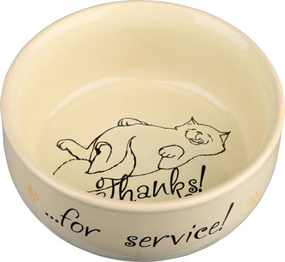 Trixie food bowl thanks for service assorted