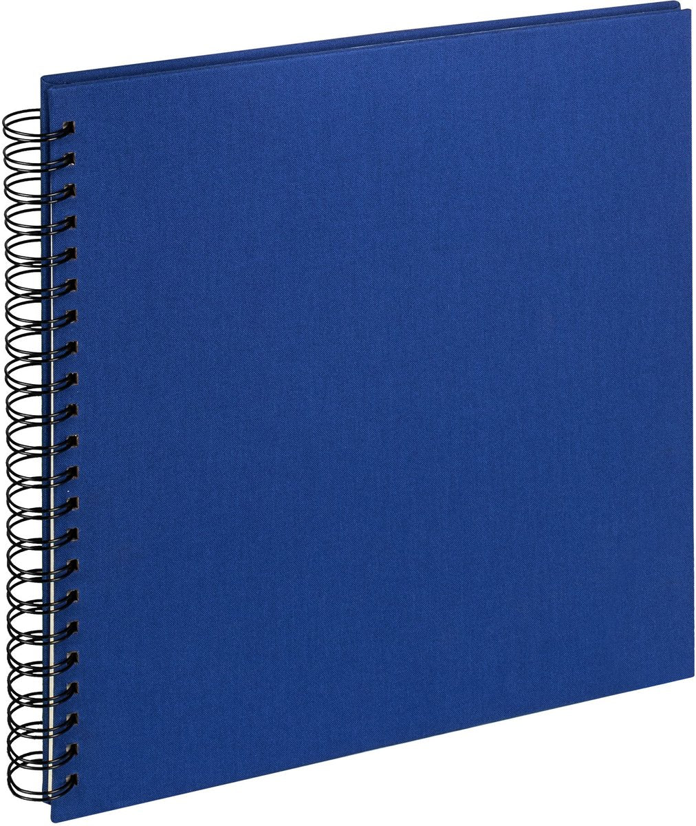 Walther sa-510-l tissu - album à spirales - format 30 x 30 cm - bleu