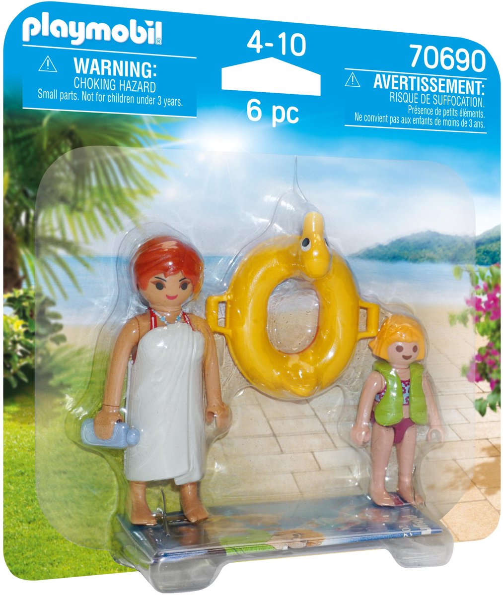 Playmobil family fun duopack baigneurs du parc aquatique - 70690