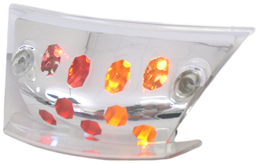 Éclair arrière de bord «LED» + indicateur de direction Piaggio Zip 2000 avec verre transparent
