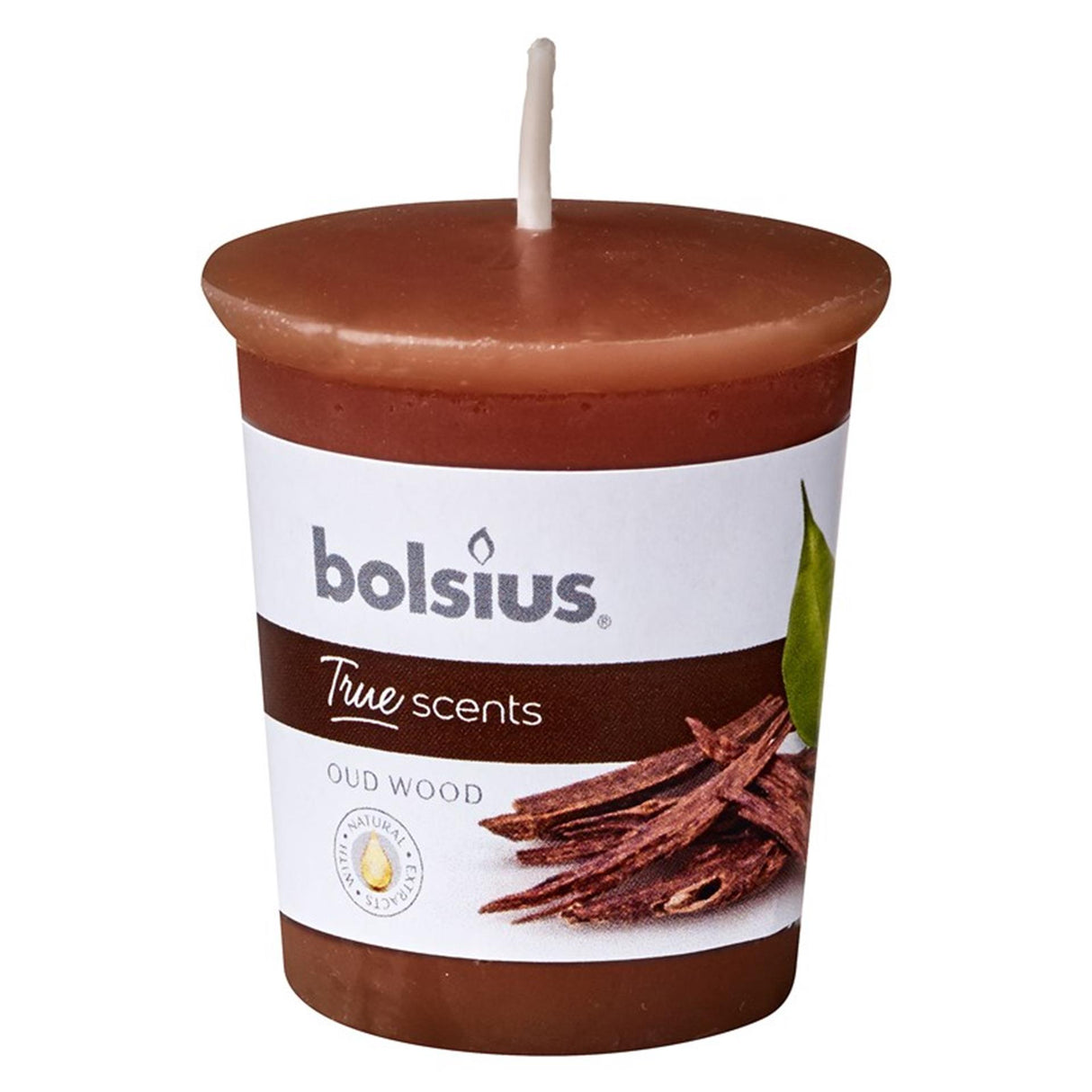 Bolsius votif 53 45 rond vieux bois 12 pcs