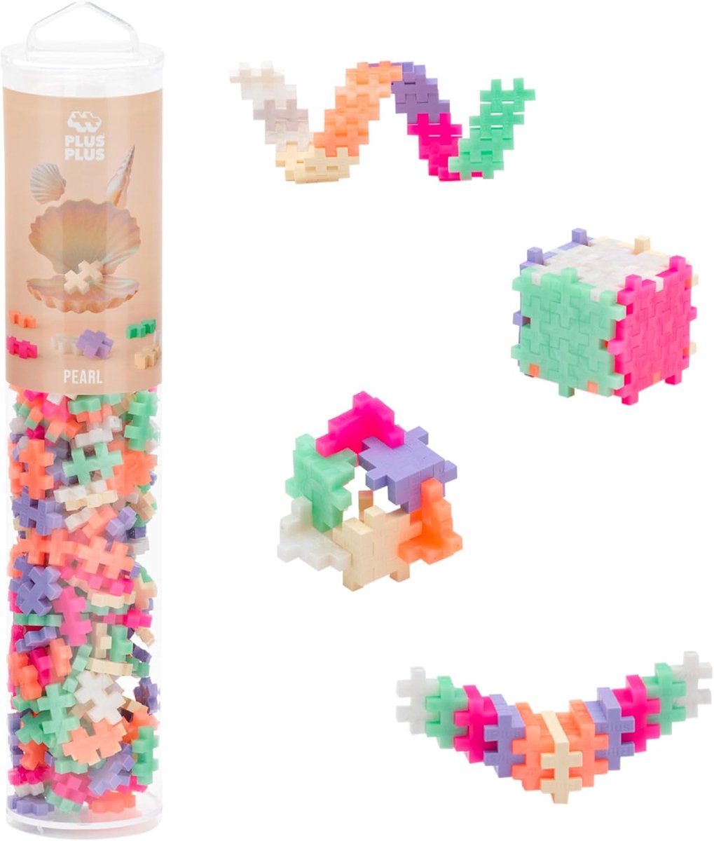 Jeu de construction Plus-Plus Tube Pearl 100 pièces - 4315 - jouets de construction - jouets de construction - ensemble avec blocs de construction - à partir de 5 ans