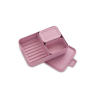 Brabantia make take bento lunch box boîte à pain - avec boîte à bento - grande - plastique - rose lilas