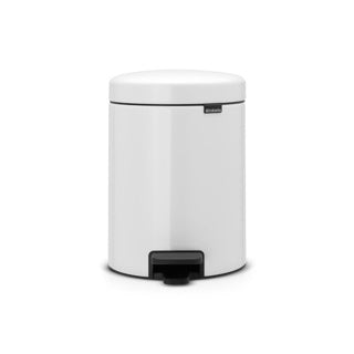 Brabantia poubelle à pédale newlcon 5 litres blanc avec poubelle intérieure en plastique