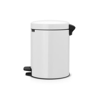 Brabantia poubelle à pédale newlcon 5 litres blanc avec poubelle intérieure en plastique