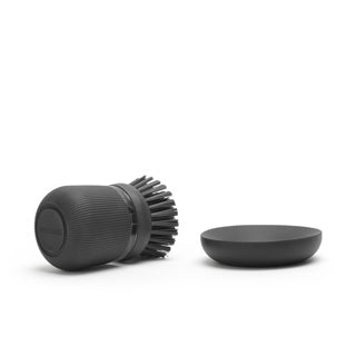 Brosse à vaisselle pour évier Brabantia - avec distributeur de savon - gris foncé